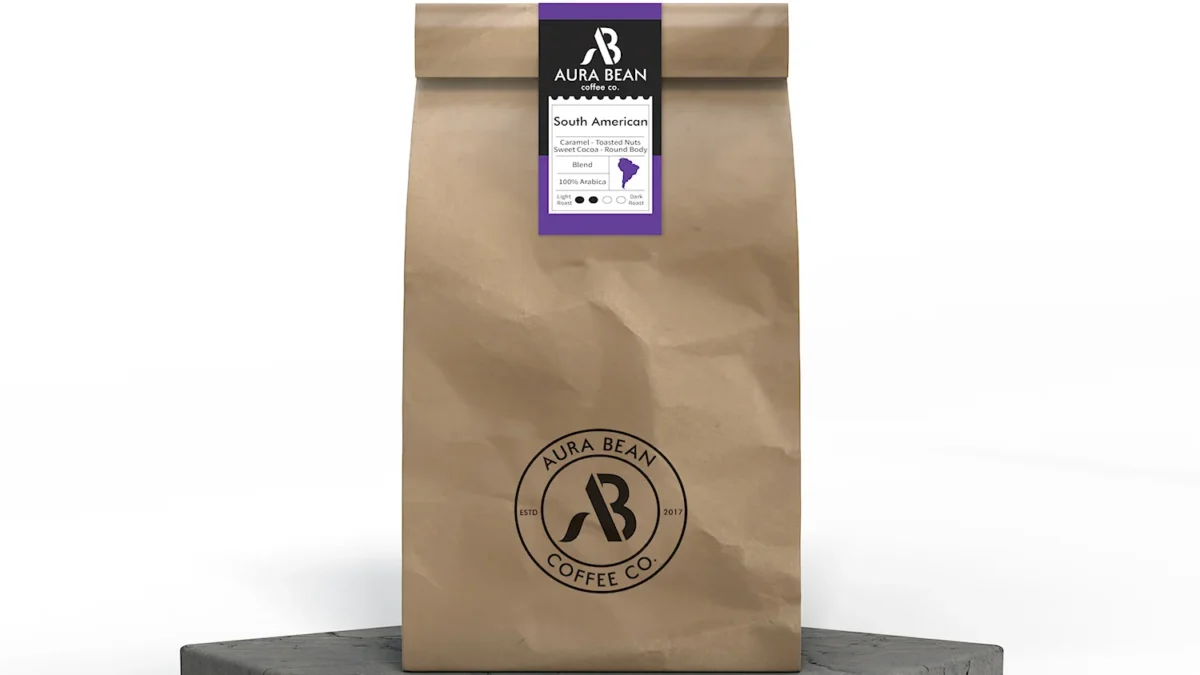 South American coffee blend with dark chocolate caramel and berry flavour notes medium body