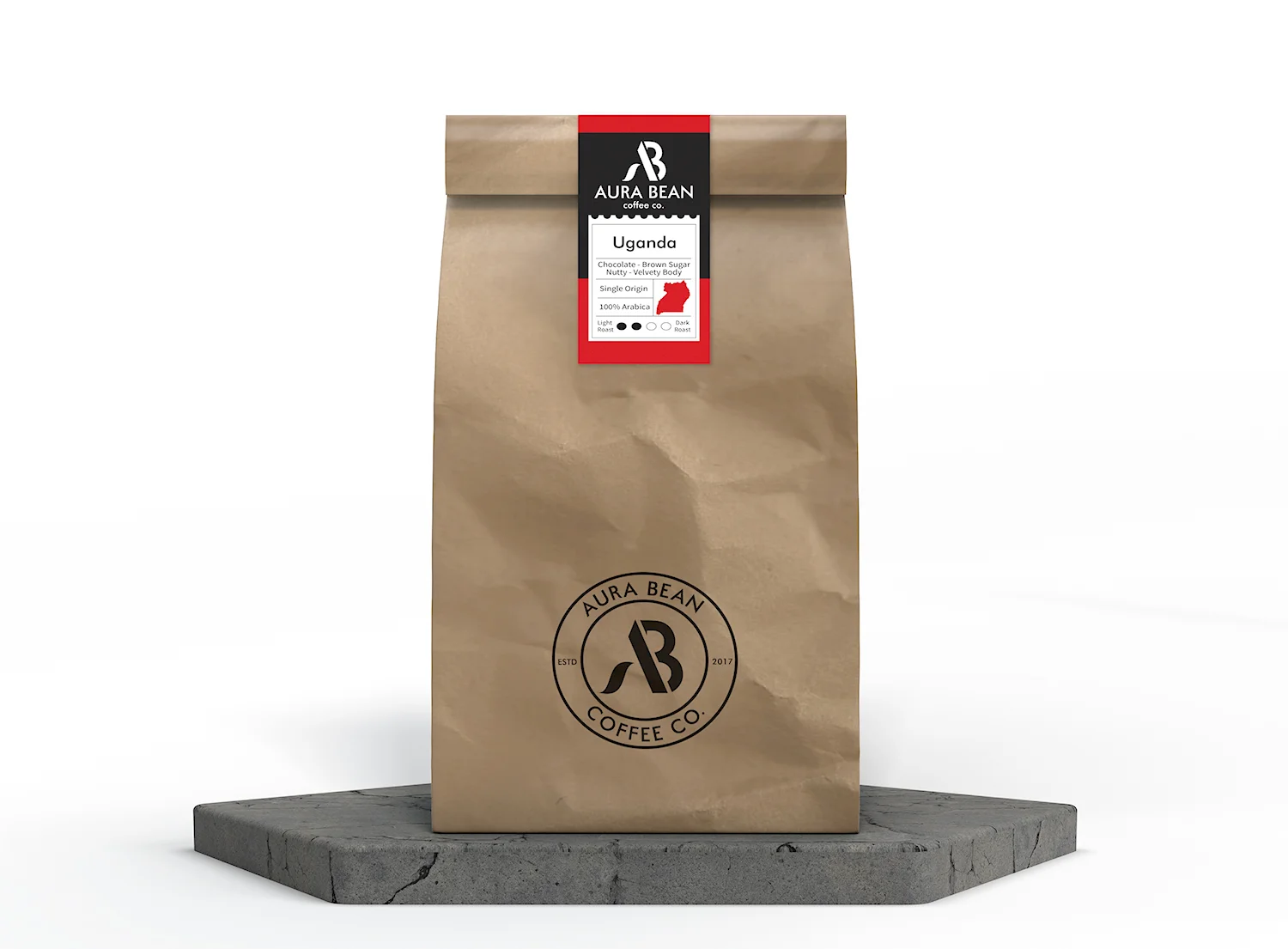 Uganda Bugisu AA single origin coffee with chocolate brown sugar and nutty flavour profile velvety body